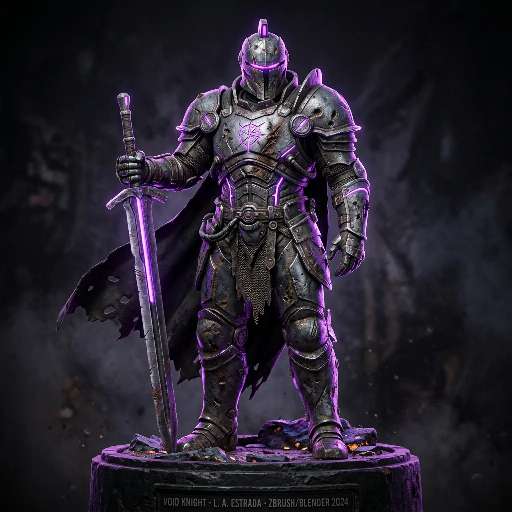 Battle-Worn Knight Render